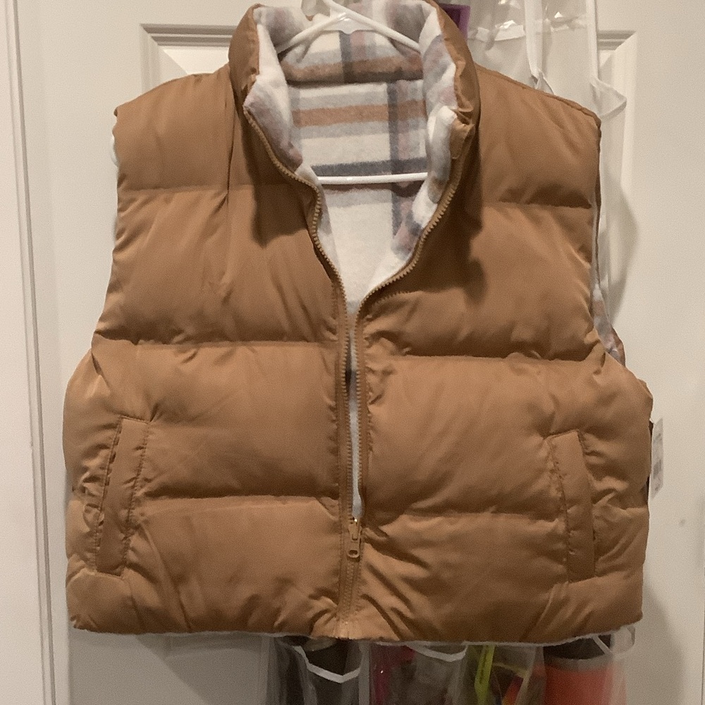 Tan Puffer Vest